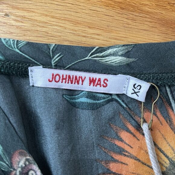 JOHNNY WAS Baize Dress Size XS Multicolor NEW 100% Silk Colorful Bohemian Slip - Picture 10 of 11